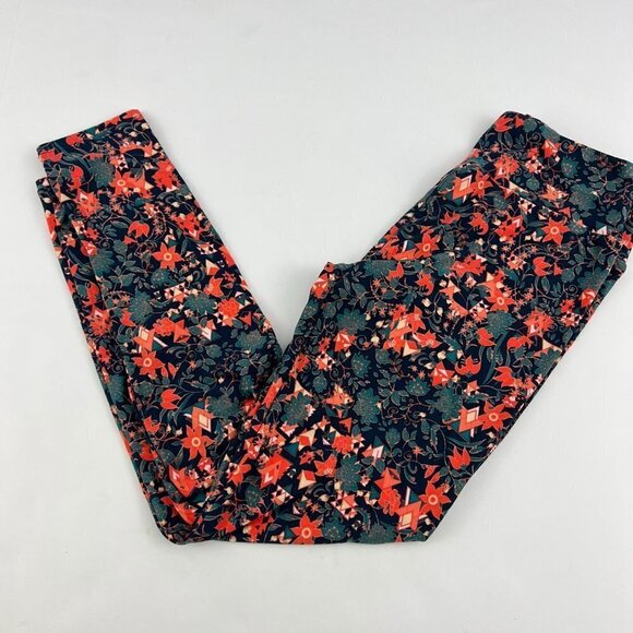 LuLaRoe  Multi Color Leggings One Size NEW Floral - Picture 1 of 3
